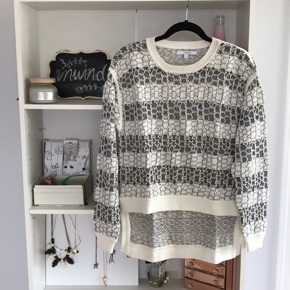 ⭐️HOST PICK⭐️ 10 CROSBY DEREK LAM Hi Lo Jacquard Sweater - Picture 2 of 7